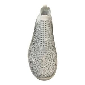 Lauren Lorraine “Carin” Silver Rhinestone Slip-On Sneakers – Size 7.5 – NWT